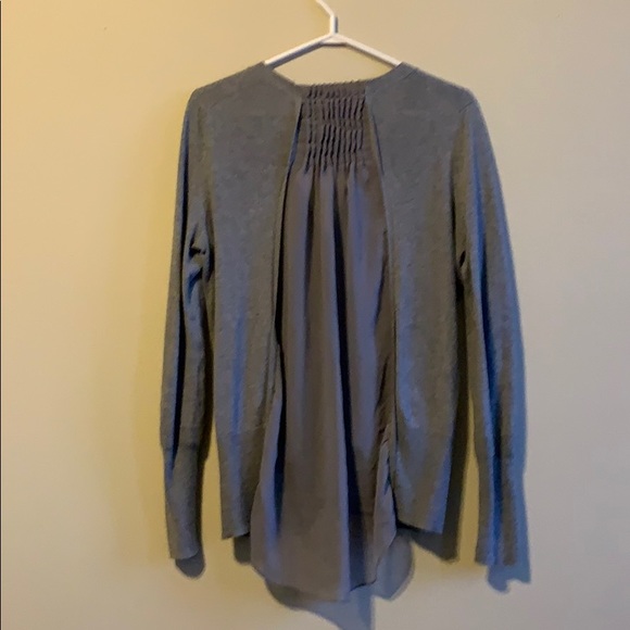 Vera Wang Cardigan Sweater with Sheer Panel - Picture 2 of 6